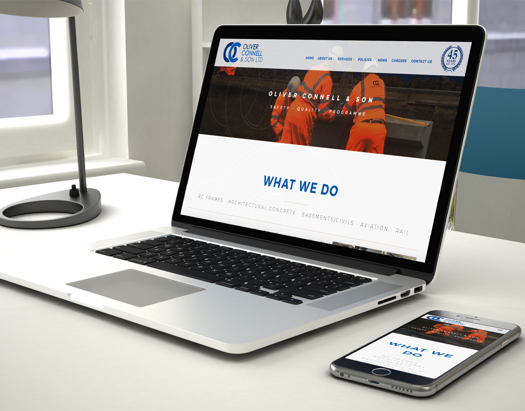 Oliver Connell Website screens