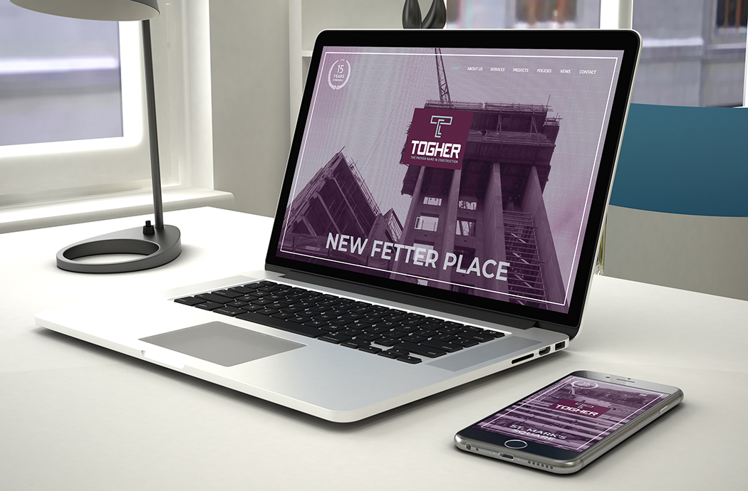 Togher Website Screens