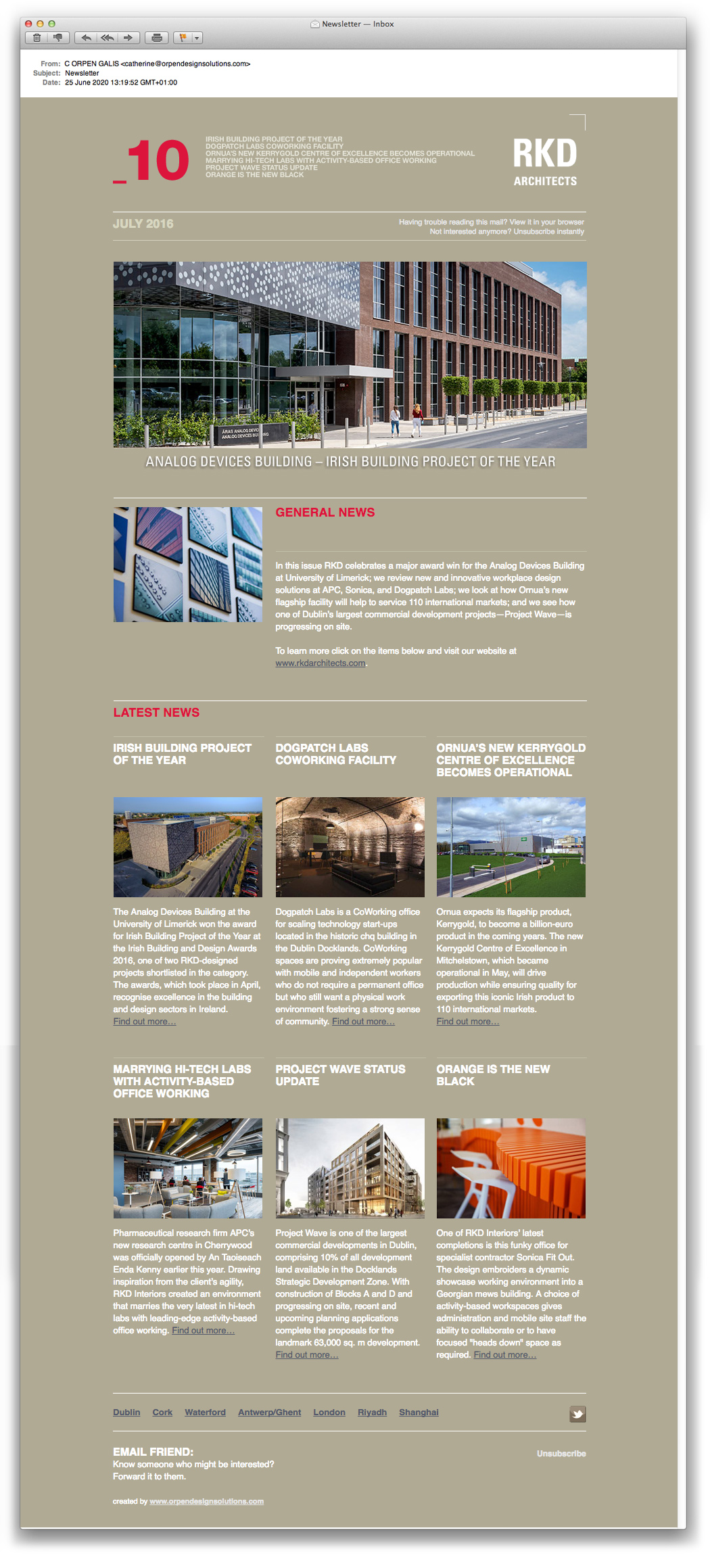 RKD Email newsletter